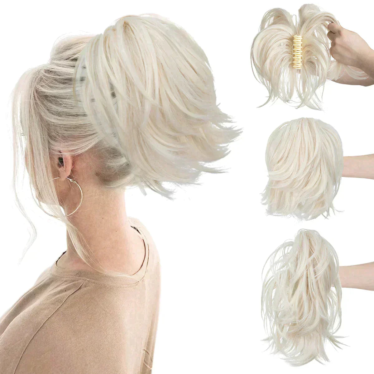 Avelena | Synthetische Kralle Clip In Pferdeschwanz Haarverlängerungen Diy Haarteil Haar Bun
