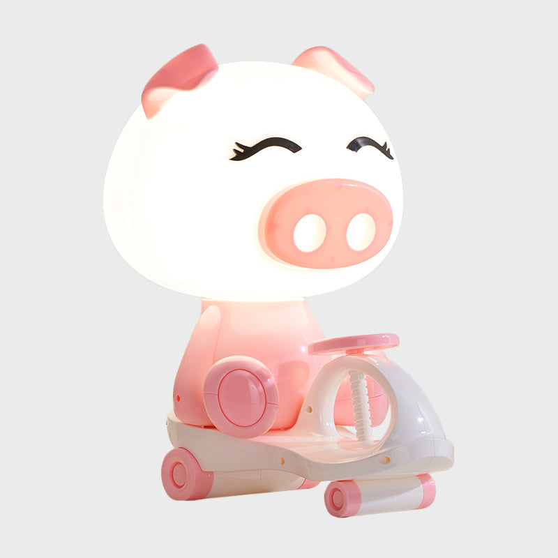 Avelena | Schwein/Samen/Frosch Kinder Schlafzimmer Lesebuch Licht Kunststoff 1-Licht Cartoon Nachttischlampe In Schwarz/Rosa/Grün