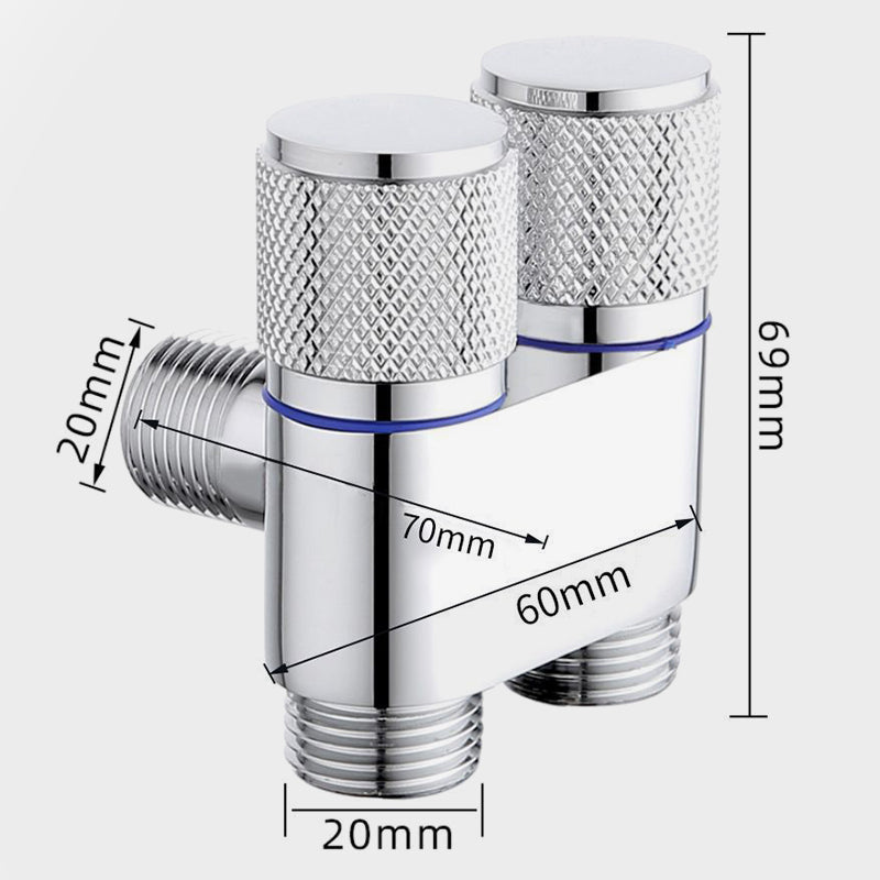 Avelena | 1/2" Winkelventil mit doppeltem Schaltanschluss