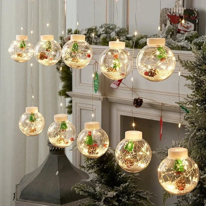 Avelena | Weihnachts-LED-Wunschball-Lichterkette Dekorationen