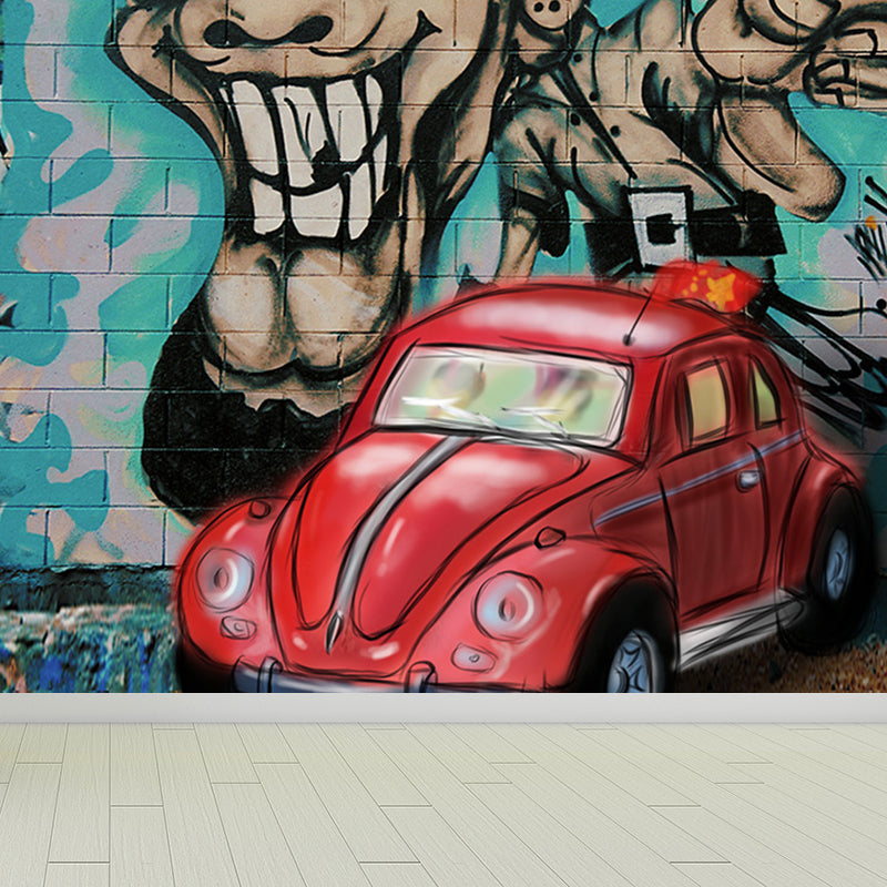 Avelena | Coole Street Graffiti Tapete Wandbild Jungenzimmer Abstraktes Muster Wandverkleidung, Maßgeschneidert