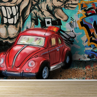Avelena | Coole Street Graffiti Tapete Wandbild Jungenzimmer Abstraktes Muster Wandverkleidung, Maßgeschneidert