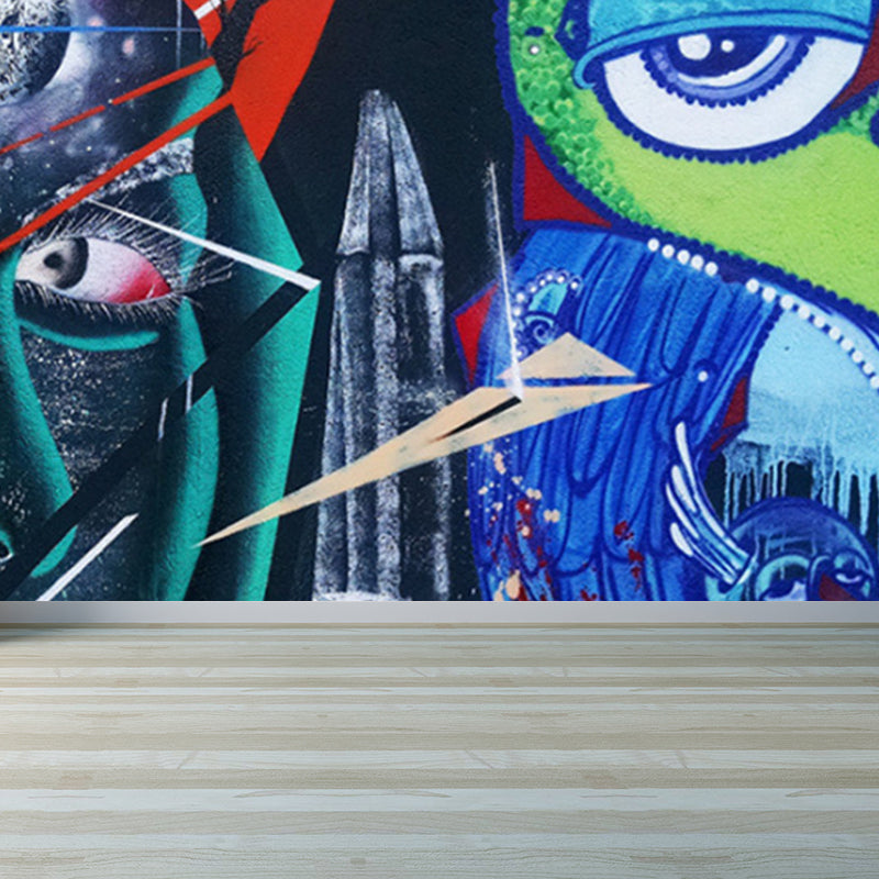 Avelena | Coole Street Graffiti Tapete Wandbild Jungenzimmer Abstraktes Muster Wandverkleidung, Maßgeschneidert