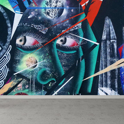 Avelena | Coole Street Graffiti Tapete Wandbild Jungenzimmer Abstraktes Muster Wandverkleidung, Maßgeschneidert