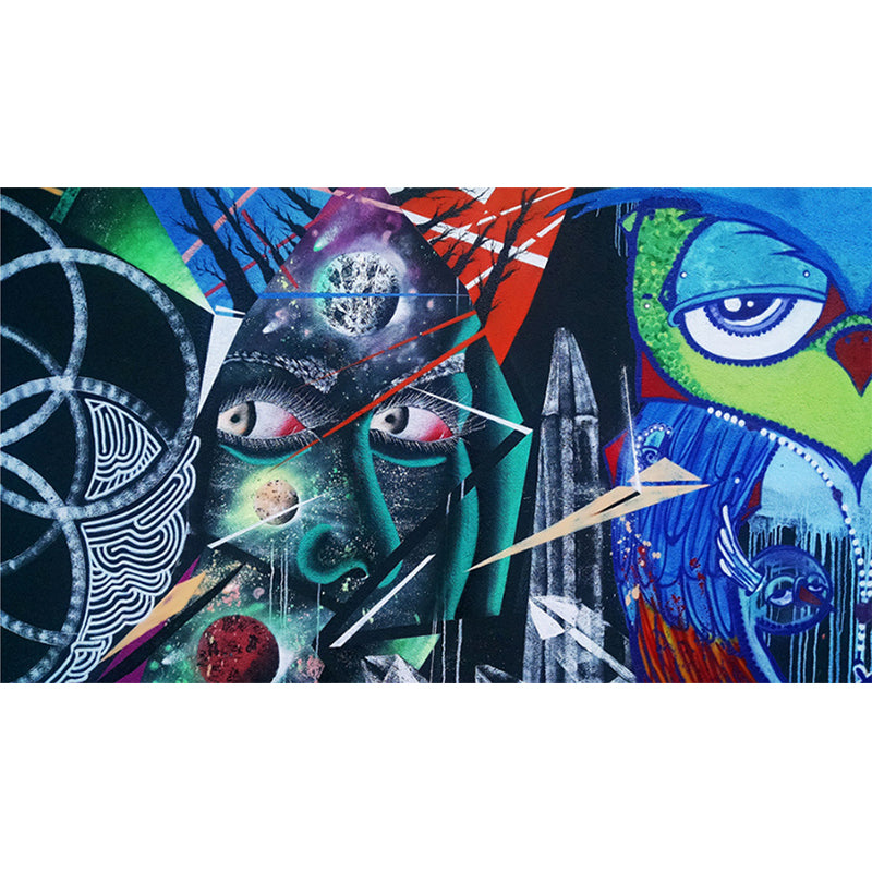 Avelena | Coole Street Graffiti Tapete Wandbild Jungenzimmer Abstraktes Muster Wandverkleidung, Maßgeschneidert