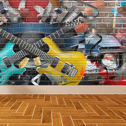 Avelena | Coole Street Graffiti Tapete Wandbild Jungenzimmer Abstraktes Muster Wandverkleidung, Maßgeschneidert