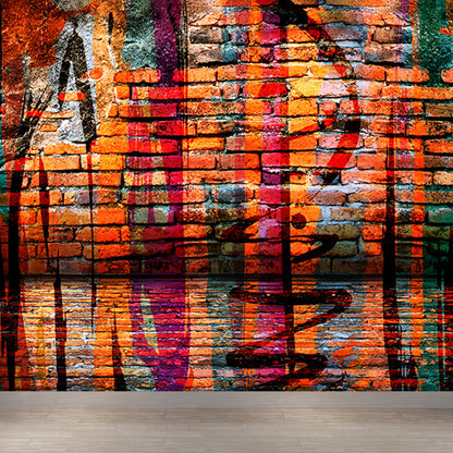 Avelena | Coole Street Graffiti Tapete Wandbild Jungenzimmer Abstraktes Muster Wandverkleidung, Maßgeschneidert