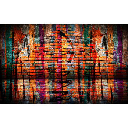 Avelena | Coole Street Graffiti Tapete Wandbild Jungenzimmer Abstraktes Muster Wandverkleidung, Maßgeschneidert