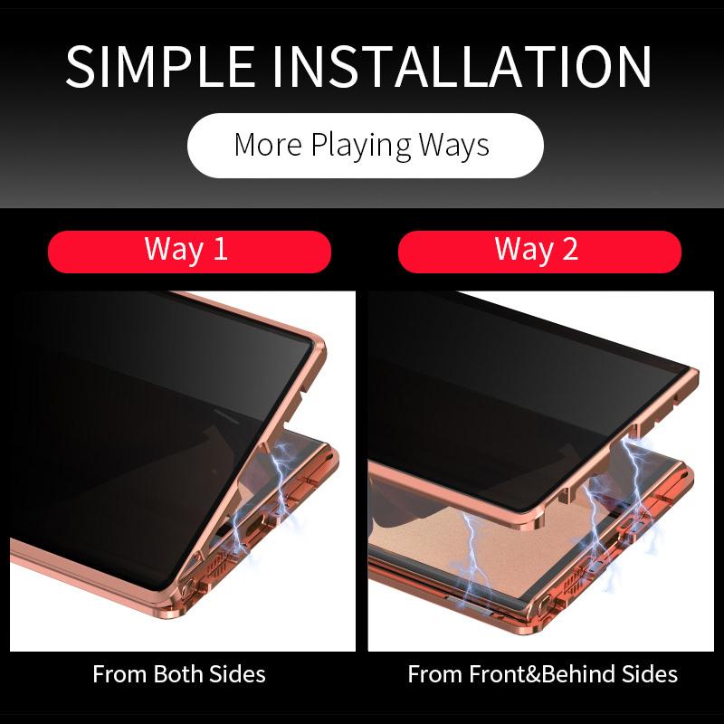 Avelena | Samsung Anti-Peep Gehärtetes Glas Handyhülle