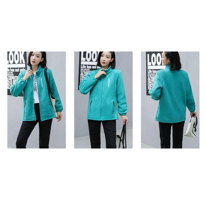 Avelena | Leichte Damen-Zip-Jacke, Perfekt für Draußen, Fleece-Weste