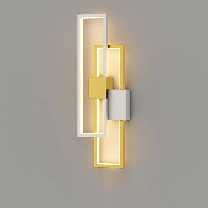 Avelena | Minimalistische Kreative Quadratische Rahmen Eisen Silikon LED Wandlampe