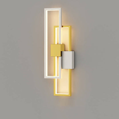 Avelena | Minimalistische Kreative Quadratische Rahmen Eisen Silikon LED Wandlampe