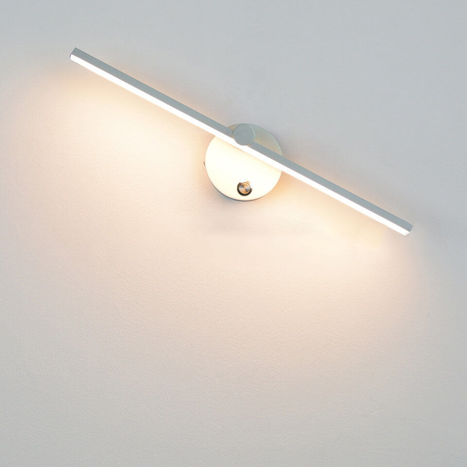 Avelena | Nordic Minimalist Aluminium Lange Bar Schalter LED Spiegel Wandleuchte Lampe