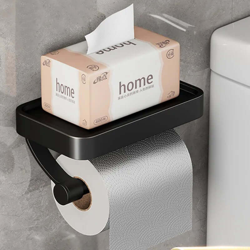 Avelena | Edelstahl Toilettenpapierhalter mit Ablage