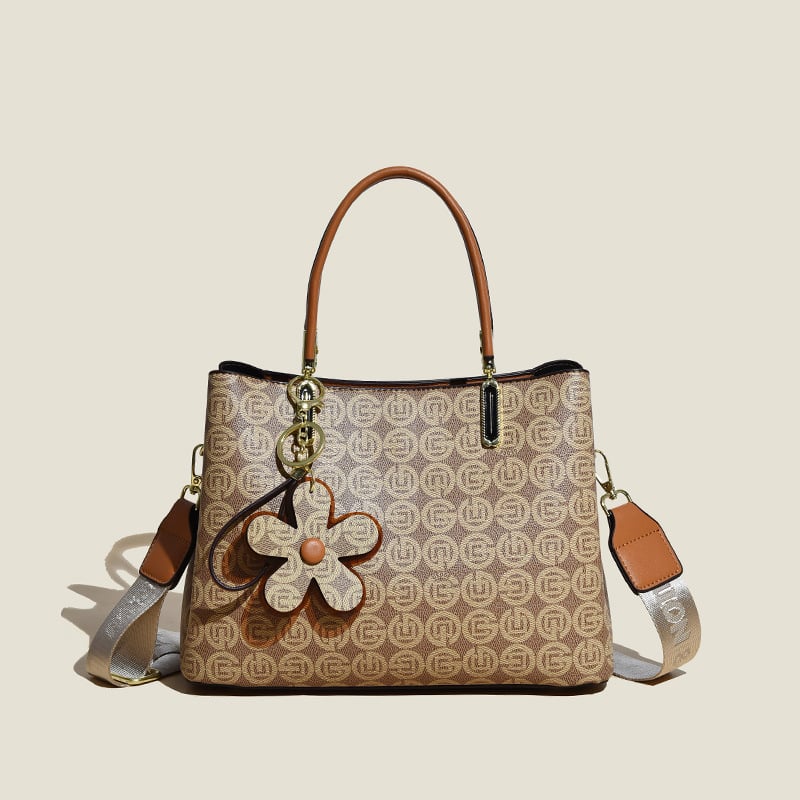 Avelena | Vintage Handtasche für Damen | Blumendruck | PU-Leder