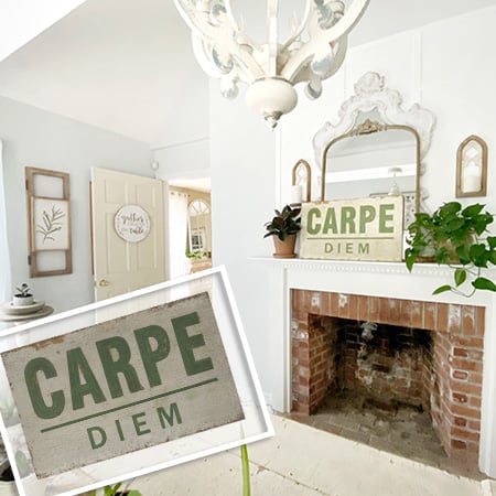 Avelena | 25.5 Vintage Carpe Diem Wanddekoration