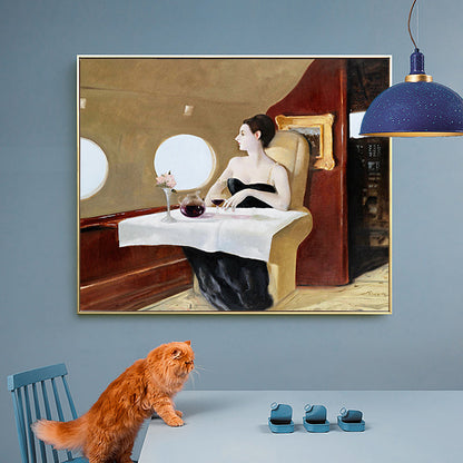Avelena | Retro Interessen und Hobbys Malen Leinwand Texturiert Dunkle Farbe Wandkunst für Wohnzimmer