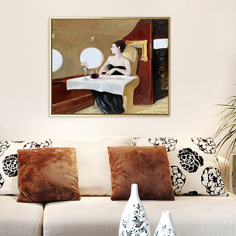 Avelena | Retro Interessen und Hobbys Malen Leinwand Texturiert Dunkle Farbe Wandkunst für Wohnzimmer