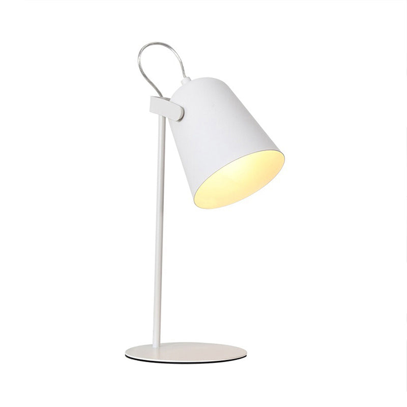 Avelena | Verstellbare Barre Shade Schreibtischlampe Macaron Stil Metallisch 1 Licht Schlafzimmer Stehlampe Schreibtischlicht In Schwarz/Grau