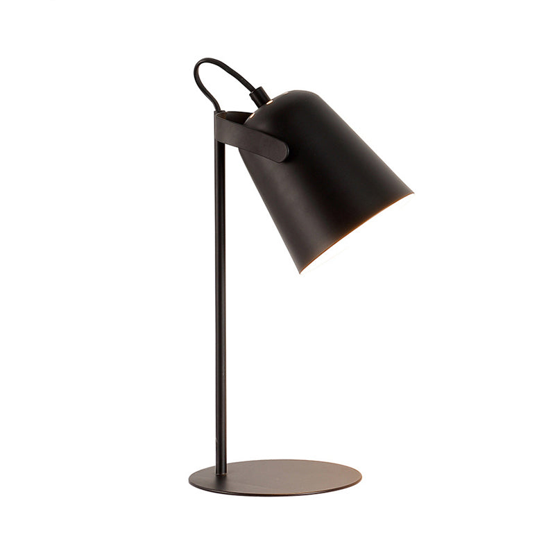 Avelena | Verstellbare Barre Shade Schreibtischlampe Macaron Stil Metallisch 1 Licht Schlafzimmer Stehlampe Schreibtischlicht In Schwarz/Grau