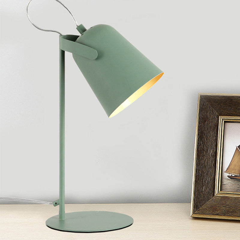 Avelena | Verstellbare Barre Shade Schreibtischlampe Macaron Stil Metallisch 1 Licht Schlafzimmer Stehlampe Schreibtischlicht In Schwarz/Grau