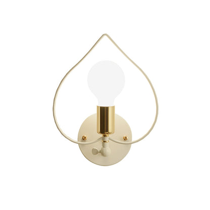 Avelena | Metall Stern/Blume/Liebendes Herz Wandlampe Einfacher Stil 1 Licht Wandmontierte Beleuchtung In Weiß für Das Arbeitszimmer