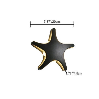 Avelena | Zeitgenössische Einfachheit Aluminium Seestern Design LED wasserdichte Wandlaterne Lampe für Außenterrasse