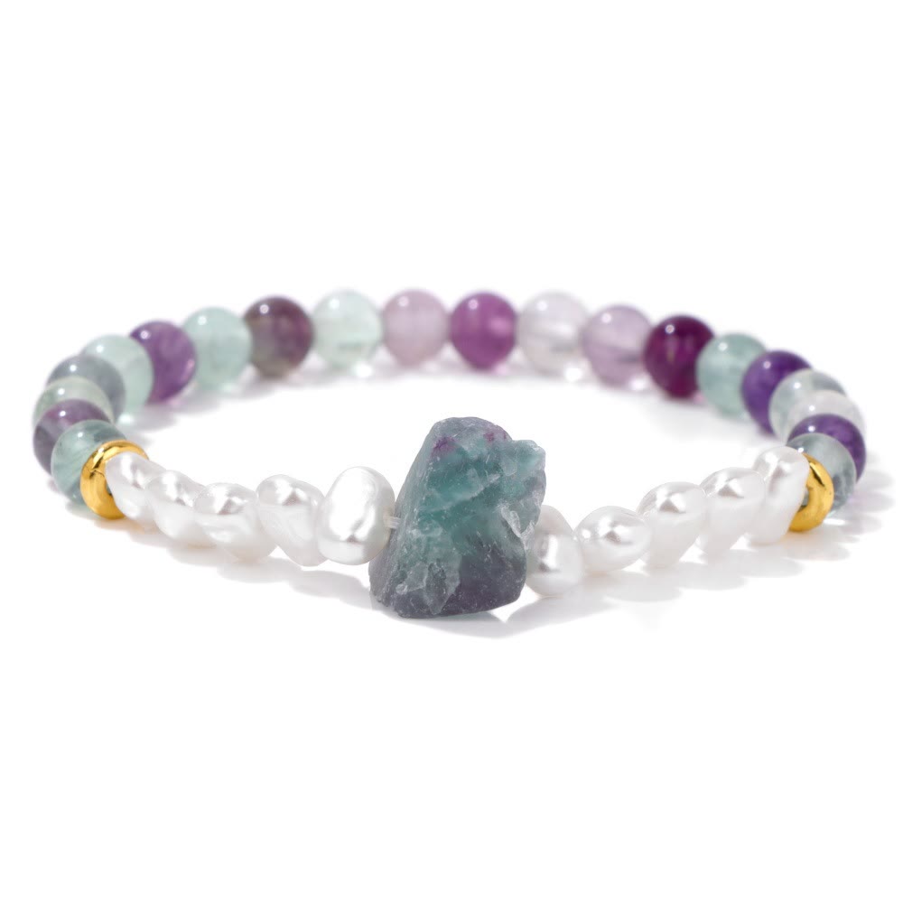 Avelena | Betörende Natürliche Kristallperlenarmband