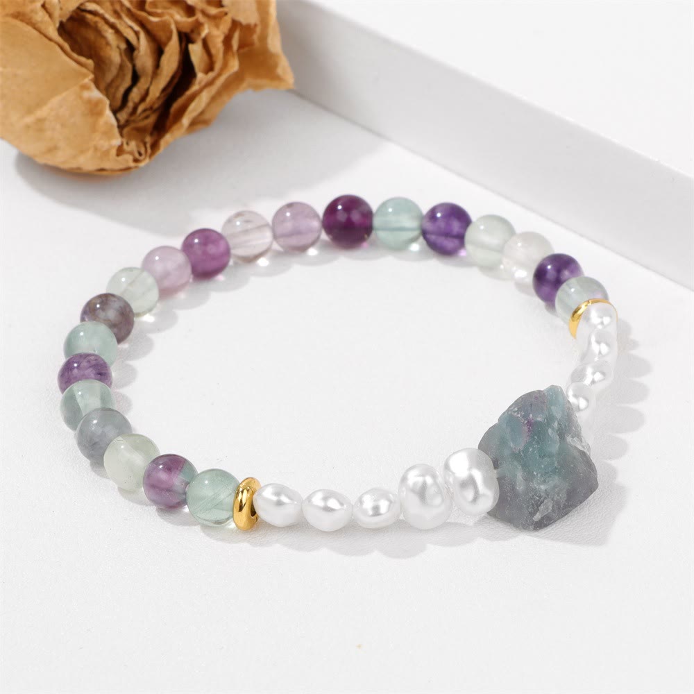 Avelena | Betörende Natürliche Kristallperlenarmband