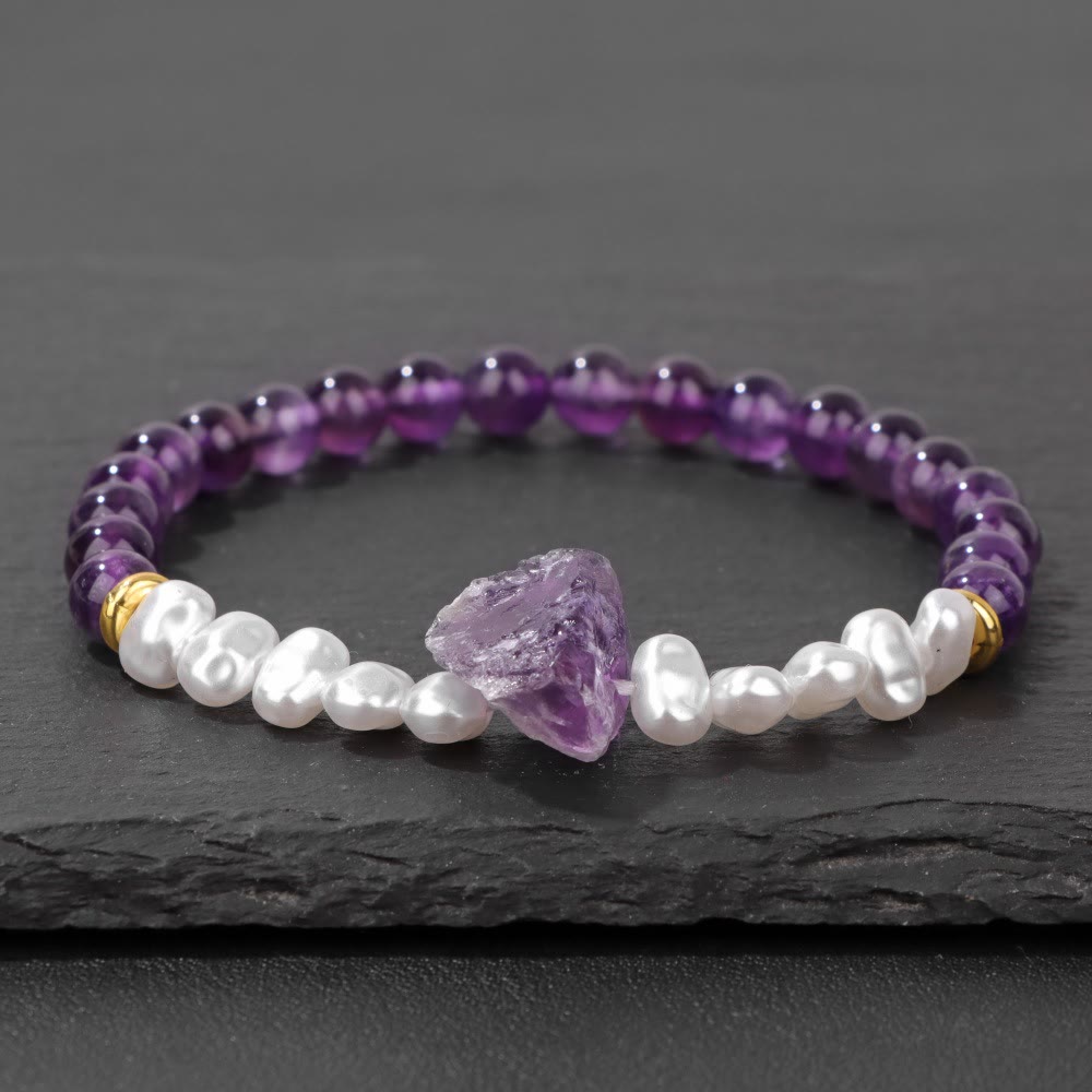 Avelena | Betörende Natürliche Kristallperlenarmband
