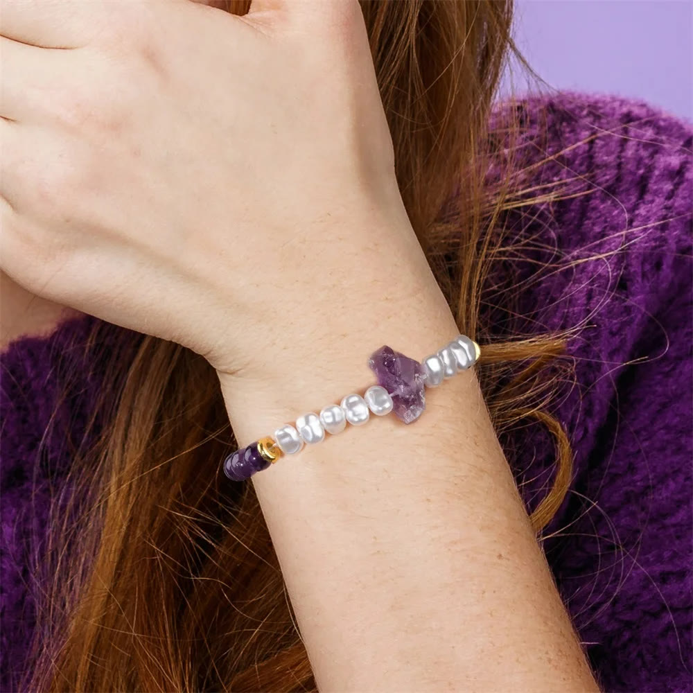 Avelena | Betörende Natürliche Kristallperlenarmband