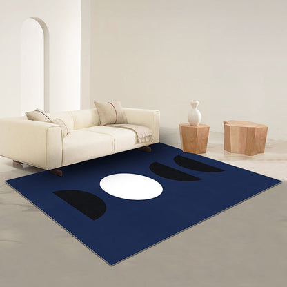 Avelena | Schwarzer und roter abstrakter Teppich Polyester Moderner Teppich Waschbar Haustierfreundlicher Teppich für das Wohnzimmer