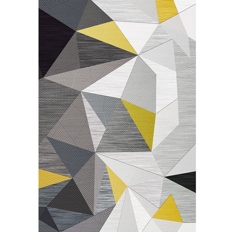 Avelena | Nordic Geometric Pattern Teppich mit Streifen Schwarz und Grau Casuall Teppich Polyester Haustierfreundlich Waschbarer Bereichs Teppich für Das Wohnzimmer