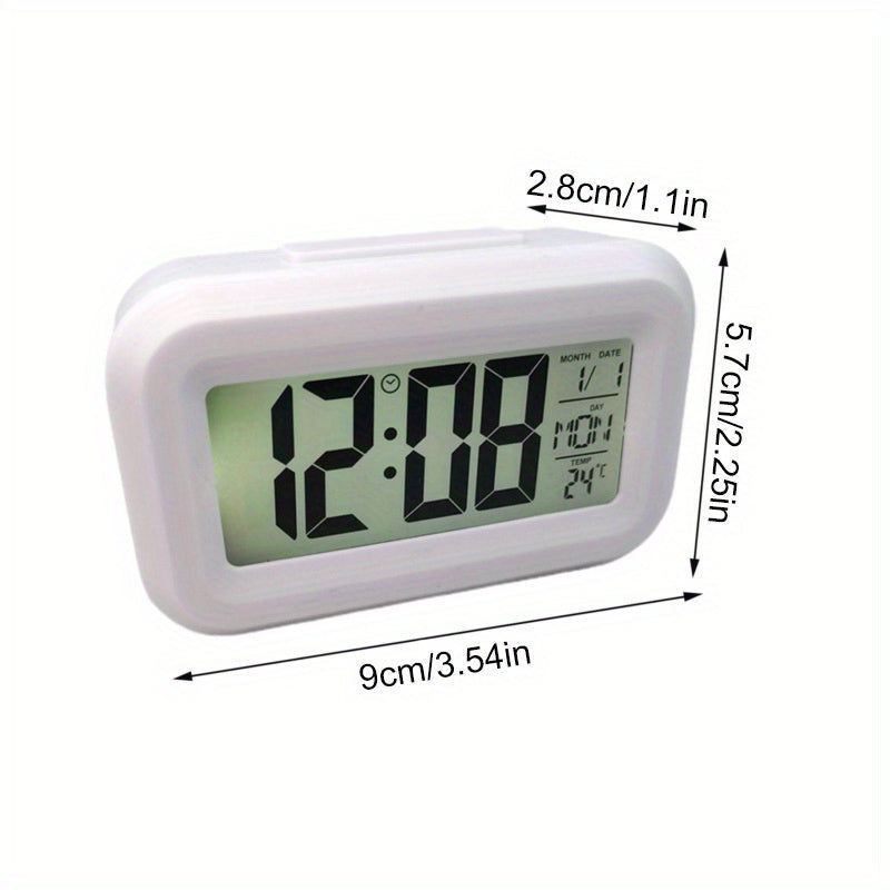 Avelena | Uhr Kompakt Lcd Wecker mit Sound und Temperatur