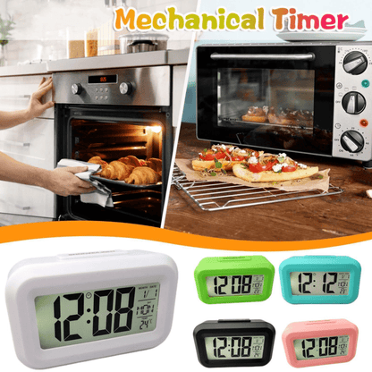 Avelena | Uhr Kompakt Lcd Wecker mit Sound und Temperatur