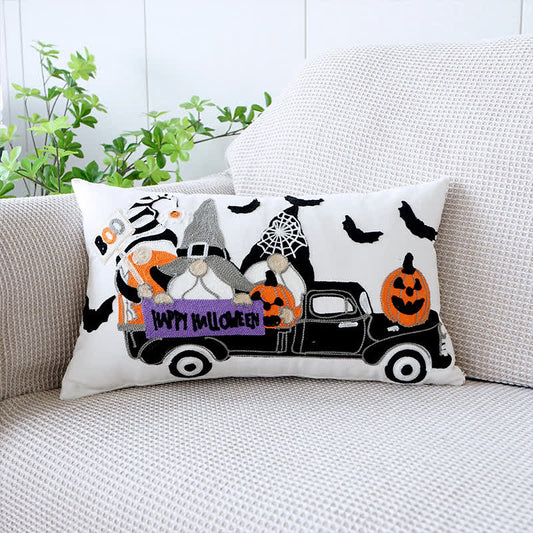 Avelena | Bestickter Halloween Dekokissenbezug Herbst Kissenbezug 30x50cm