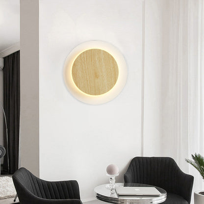 Avelena | Einfacher Stil Slim Panel Wandlicht Holz Acryl Energiesparend Wandleuchte für Flur Küche