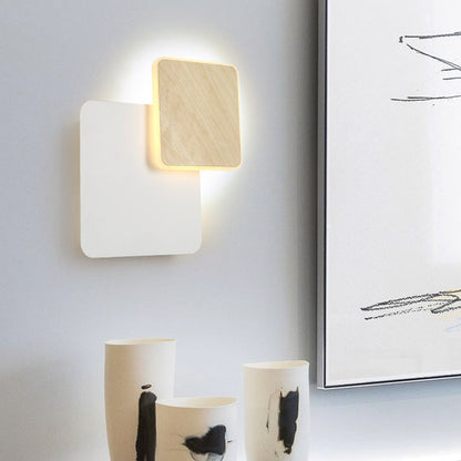 Avelena | Einfacher Stil Slim Panel Wandlicht Holz Acryl Energiesparend Wandleuchte für Flur Küche