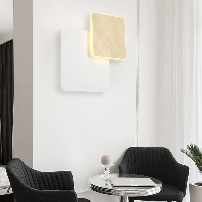 Avelena | Einfacher Stil Slim Panel Wandlicht Holz Acryl Energiesparend Wandleuchte für Flur Küche