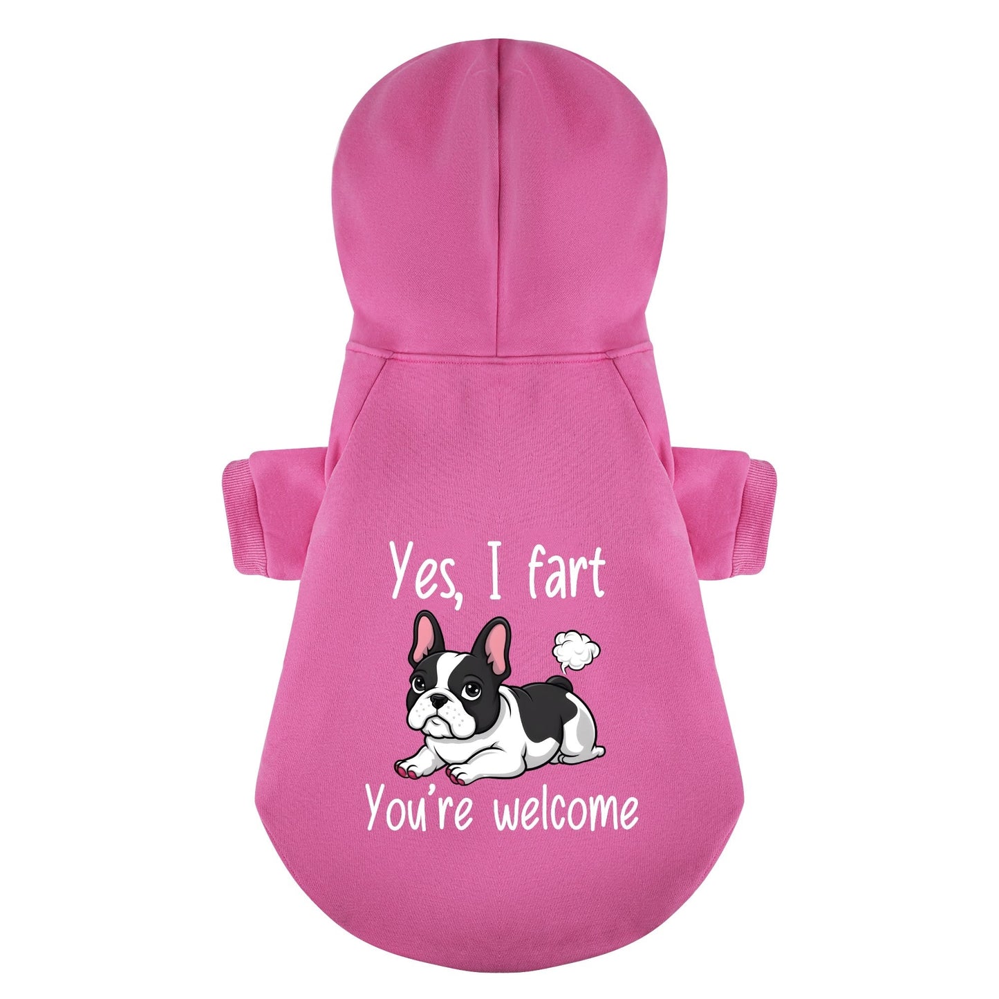 Avelena | Ja, Ich Pupse. Bitte Schön Personalisierte Französische Bulldoggen Kapuzenpullover Mit Lustigen Sprüchen – Stylisch, Gemütlich Und Premium 100% Baumwolle