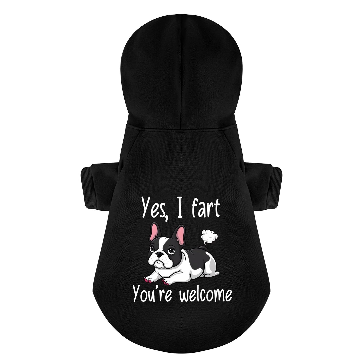 Avelena | Ja, Ich Pupse. Bitte Schön Personalisierte Französische Bulldoggen Kapuzenpullover Mit Lustigen Sprüchen – Stylisch, Gemütlich Und Premium 100% Baumwolle