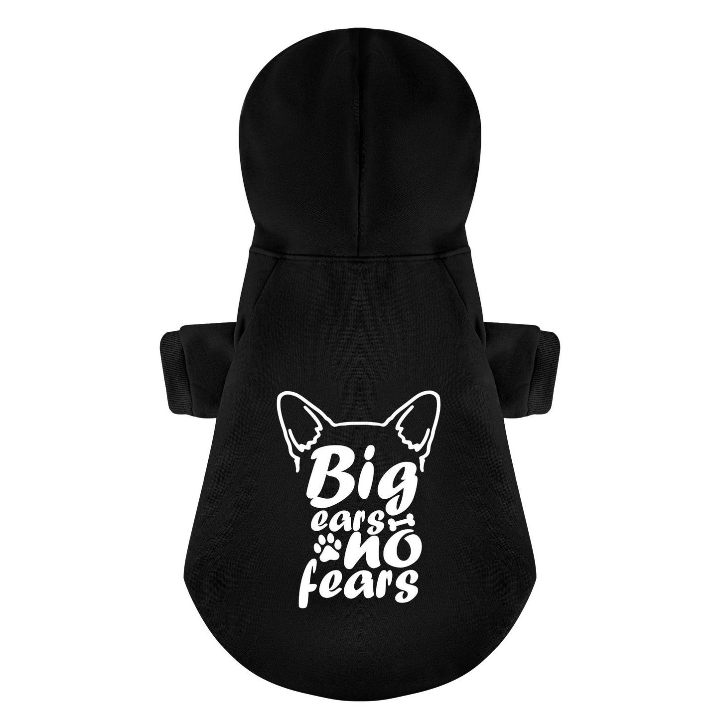 Avelena | Große Ohren, Keine Angst Personalisierte Französische Bulldogge Hoodies Mit Lustigen Zitaten – Stilvoll, Gemütlich Und Premium 100% Baumwolle
