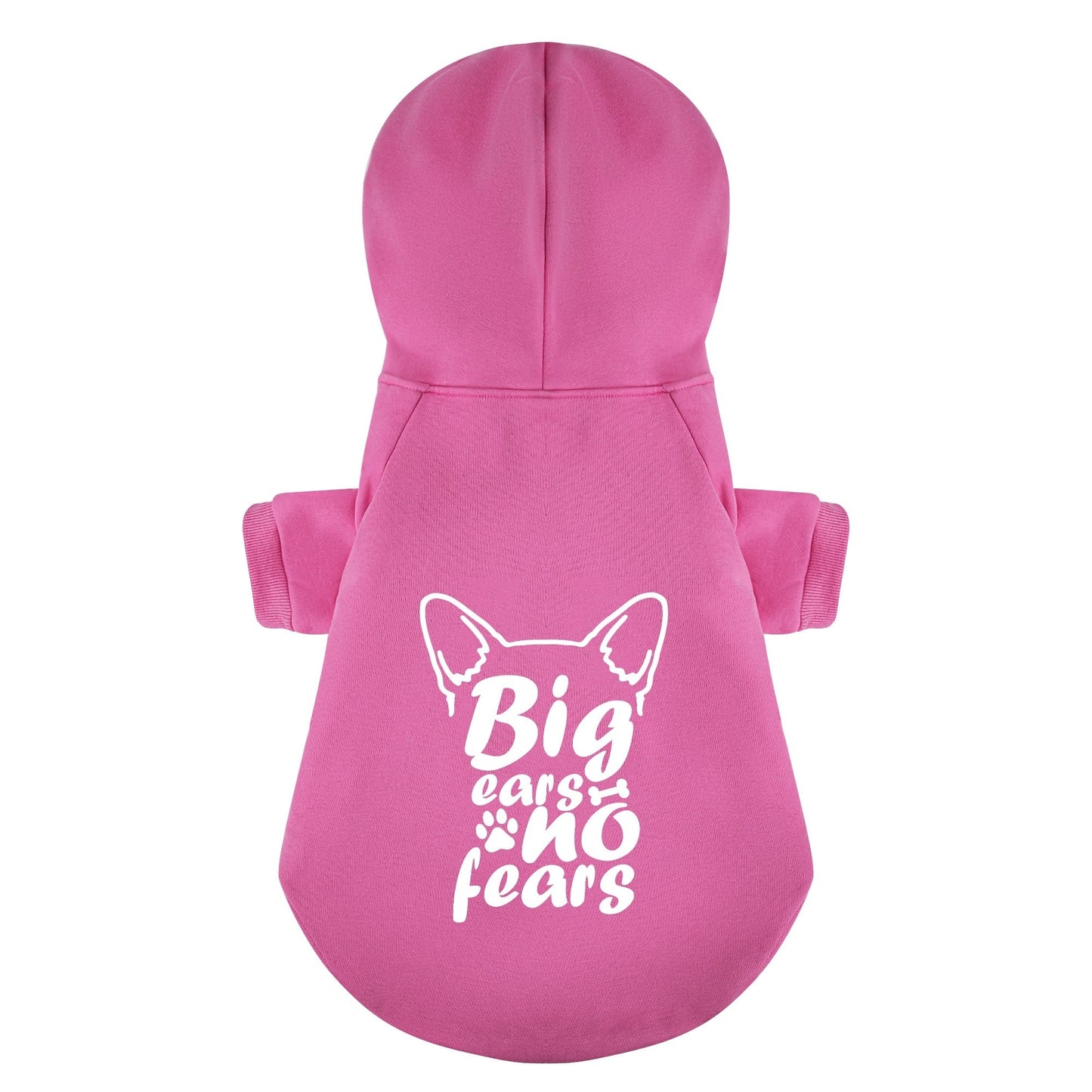 Avelena | Große Ohren, Keine Angst Personalisierte Französische Bulldogge Hoodies Mit Lustigen Zitaten – Stilvoll, Gemütlich Und Premium 100% Baumwolle