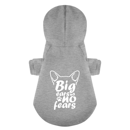 Avelena | Große Ohren, Keine Angst Personalisierte Französische Bulldogge Hoodies Mit Lustigen Zitaten – Stilvoll, Gemütlich Und Premium 100% Baumwolle