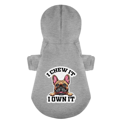 Avelena | Ich Kaue Darauf, Ich Besitze Es Personalisierte French Bulldog Hoodies Mit Lustigen Sprüchen – Stilvoll, Gemütlich Und Aus 100% Premium-Baumwolle