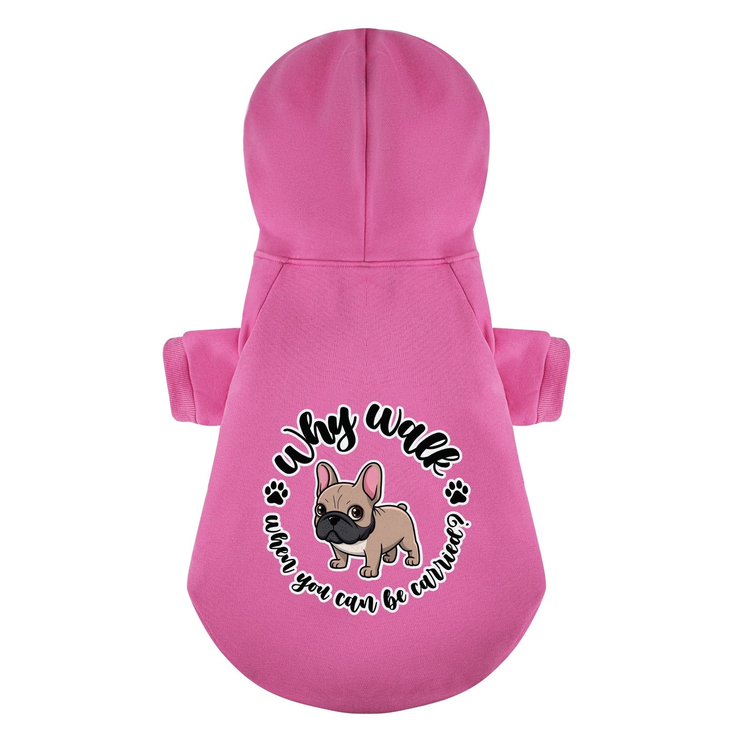 Avelena | Warum Laufen, Wenn Man Getragen Werden Kann? Personalisierte Französische Bulldoggen Hoodies Mit Lustigen Sprüchen – Stylisch, Gemütlich Und Premium 100% Baumwolle