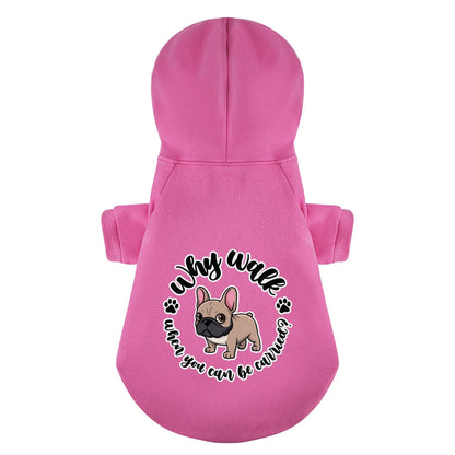 Avelena | Warum Laufen, Wenn Man Getragen Werden Kann? Personalisierte Französische Bulldoggen Hoodies Mit Lustigen Sprüchen – Stylisch, Gemütlich Und Premium 100% Baumwolle