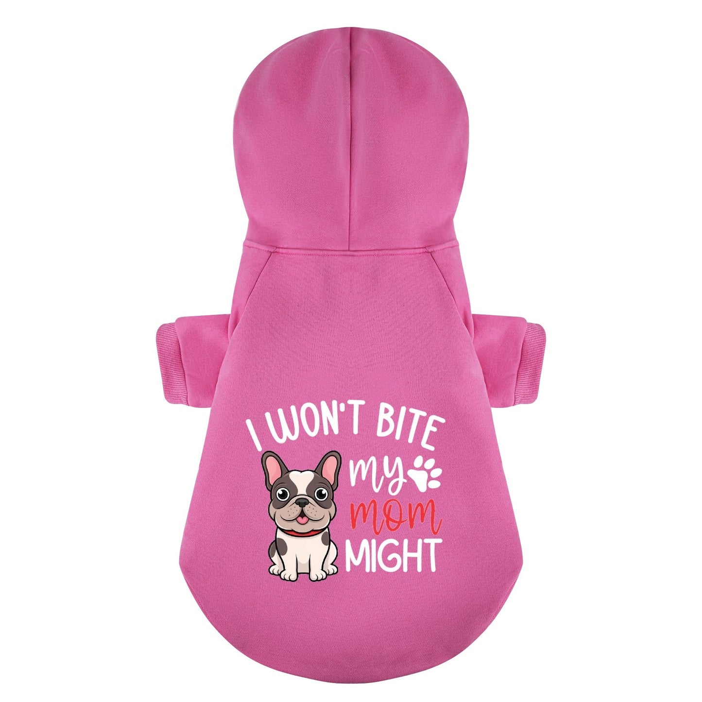 Avelena | Ich Beiße Nicht, Meine Mutter Könnte - Personalisierte Französische Bulldoggen-Hoodies Mit Lustigen Sprüchen – Stilvoll, Gemütlich Und Premium 100% Baumwolle