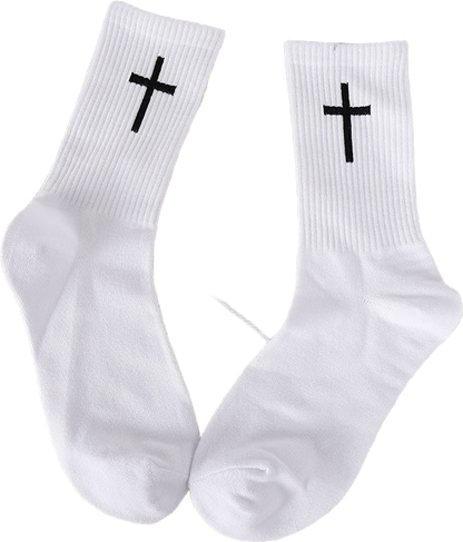 Avelena | Schwarze und weiße Kreuzsocken