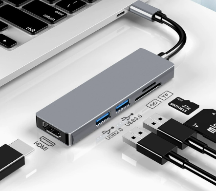 Avelena | StreamPort | USB-C Hub – Kompakte 5-in-1 Lösung mit HDMI 4K